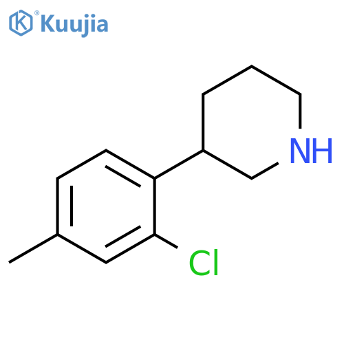 3-(2-chloro-4-methylphenyl)piperidine structure