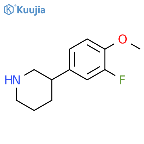 3-(3-fluoro-4-methoxyphenyl)piperidine structure