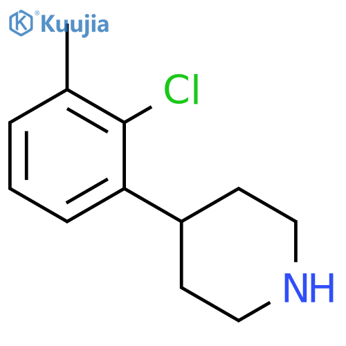 4-(2-chloro-3-methylphenyl)piperidine structure