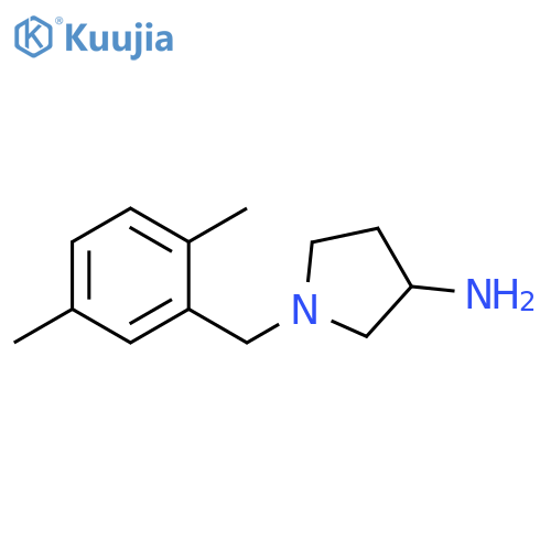 1-(2,5-dimethylphenyl)methylpyrrolidin-3-amine structure