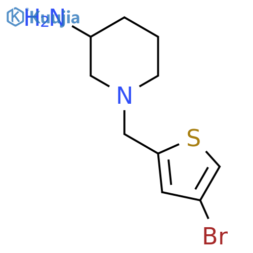 1-[(4-Bromothiophen-2-yl)methyl]piperidin-3-amine structure