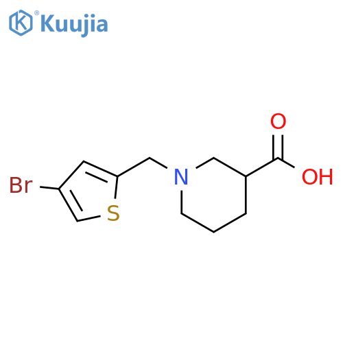 1-[(4-bromothiophen-2-yl)methyl]piperidine-3-carboxylic acid structure