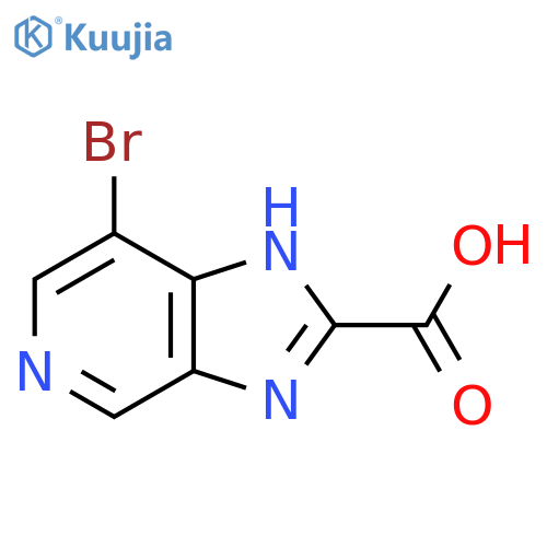 7-bromo-1H-imidazo4,5-cpyridine-2-carboxylic acid structure