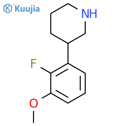 3-(2-Fluoro-3-methoxyphenyl)piperidine structure