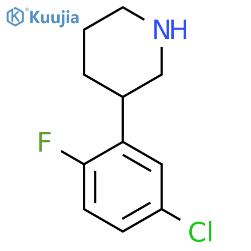 3-(5-chloro-2-fluorophenyl)piperidine structure