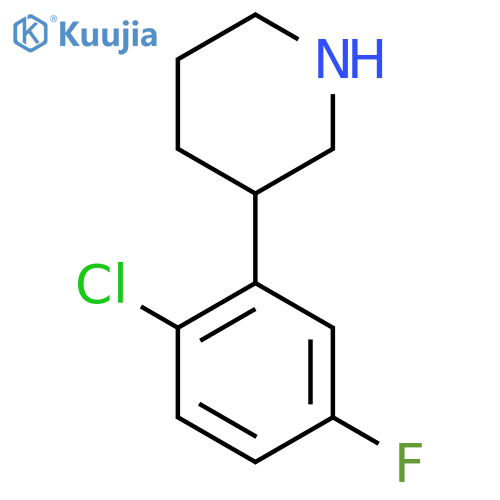 3-(2-chloro-5-fluorophenyl)piperidine structure