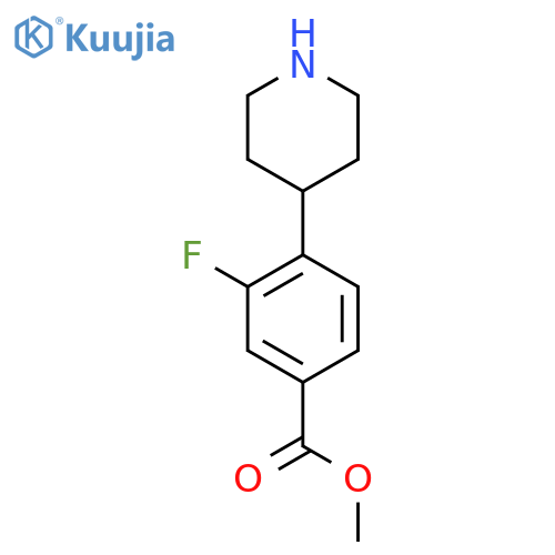Methyl 3-fluoro-4-piperidin-4-ylbenzoate structure