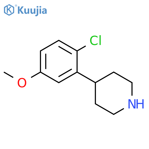 4-(2-chloro-5-methoxyphenyl)piperidine structure
