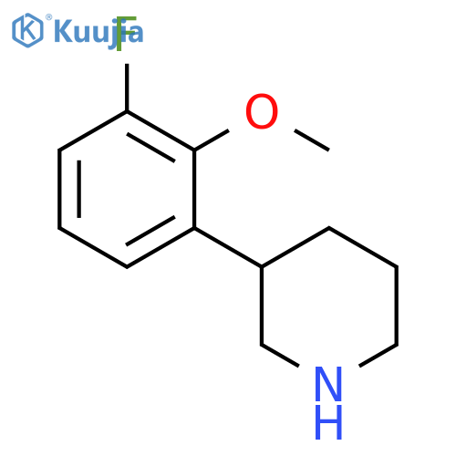3-(3-fluoro-2-methoxyphenyl)piperidine structure