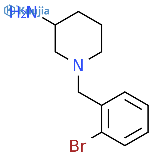 1-[(2-bromophenyl)methyl]piperidin-3-amine structure