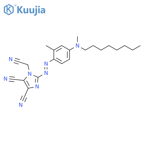 1H-Imidazole-4,5-dicarbonitrile, 1-(cyanomethyl)-2-[[2-methyl-4-(methyloctylamino)phenyl]azo]- structure