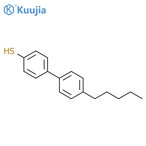 [1,1'-Biphenyl]-4-thiol, 4'-pentyl- structure