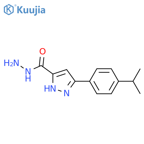 3-4-(propan-2-yl)phenyl-1H-pyrazole-5-carbohydrazide structure