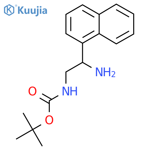 tert-butyl N-2-amino-2-(naphthalen-1-yl)ethylcarbamate structure