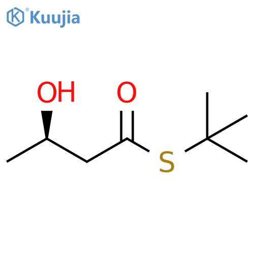 Butanethioic acid, 3-hydroxy-, S-(1,1-dimethylethyl) ester, (R)- structure