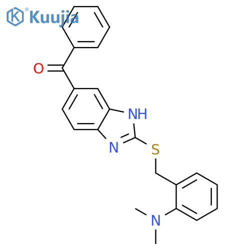Methanone, [2-[[[2-(dimethylamino)phenyl]methyl]thio]-1H-benzimidazol-5-yl]phenyl- structure
