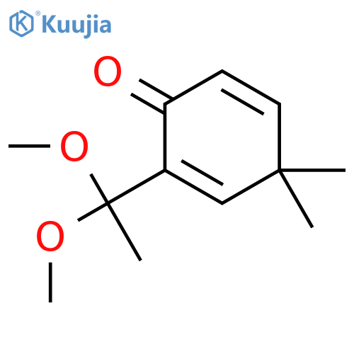 2,5-Cyclohexadien-1-one, 2-(1,1-dimethoxyethyl)-4,4-dimethyl- structure