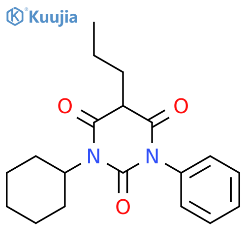 2,4,6(1H,3H,5H)-Pyrimidinetrione,1-cyclohexyl-3-phenyl-5-propyl- structure