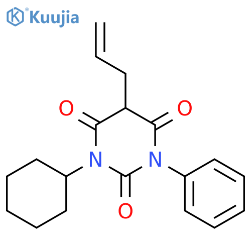 2,4,6(1H,3H,5H)-Pyrimidinetrione,1-cyclohexyl-3-phenyl-5-(2-propen-1-yl)- structure
