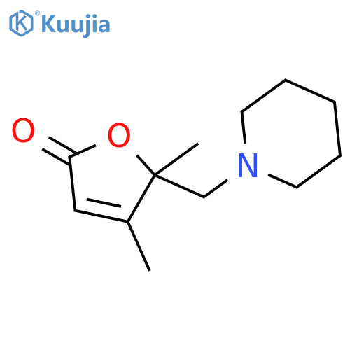 4,5-dimethyl-5-(piperidin-1-ylmethyl)furan-2-one structure