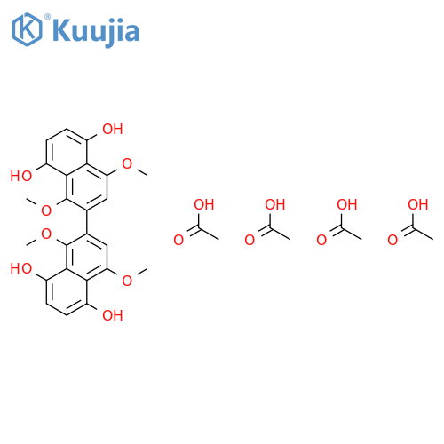 [2,2'-Binaphthalene]-5,5',8,8'-tetrol, 1,1',4,4'-tetramethoxy-, tetraacetate structure