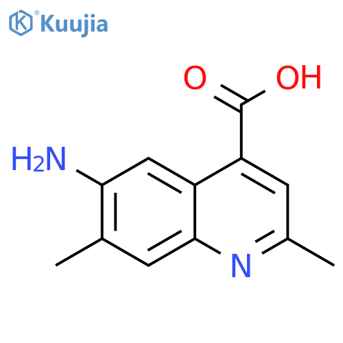 4-Quinolinecarboxylic acid, 6-amino-2,7-dimethyl- structure