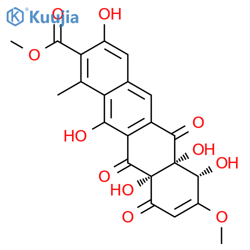 2-Naphthacenecarboxylic acid, 6,6a,7,10,10a,11-hexahydro-3,6a,7,10a,12-pentahydroxy-8-methoxy-1- methyl-6,10,11-trioxo-, methyl ester, (6aR,7S,10aR)- structure