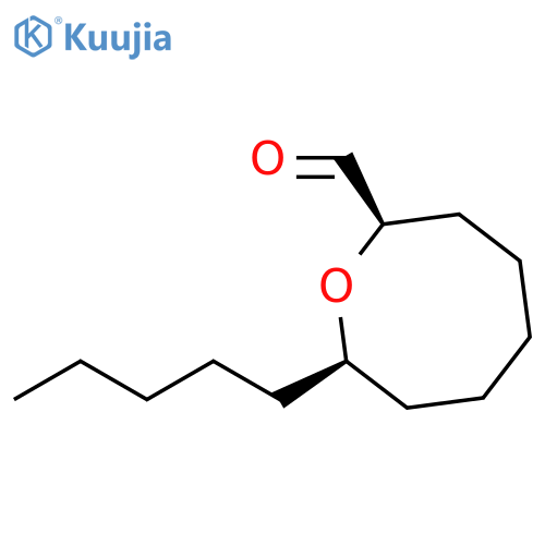 2-Oxocanecarboxaldehyde, 8-pentyl-, cis- structure