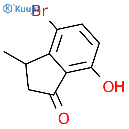 4-bromo-7-hydroxy-3-methyl-2,3-dihydro-1H-inden-1-one structure