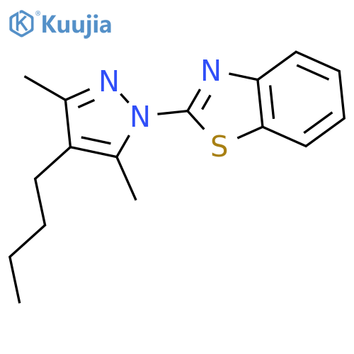 Benzothiazole,2-(4-butyl-3,5-dimethyl-1H-pyrazol-1-yl)- structure