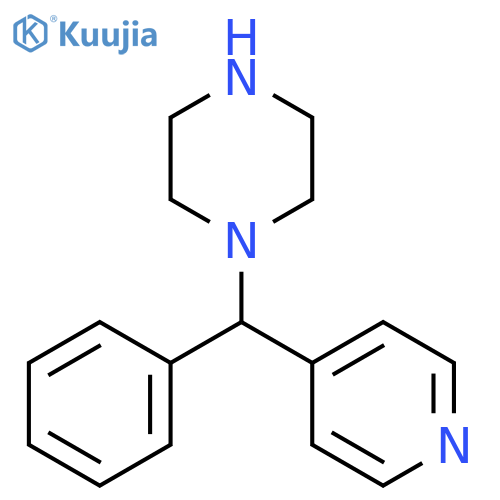 1-[phenyl(pyridin-4-yl)methyl]piperazine structure