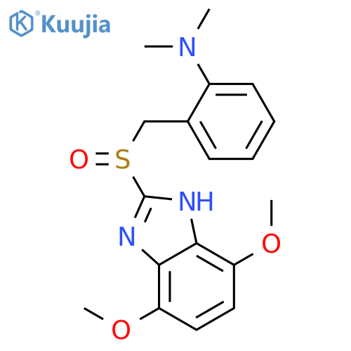 Benzenamine, 2-[[(4,7-dimethoxy-1H-benzimidazol-2-yl)sulfinyl]methyl]-N,N-dimethyl- structure