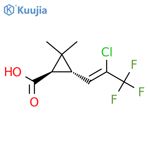 (1R,3S)-3-(1Z)-2-Chloro-3,3,3-trifluoro-1-propen-1-yl-2,2-dimethylcyclopropanecarboxylic Acid structure