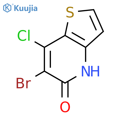 THIENO[3,2-B]PYRIDIN-5(4H)-ONE, 6-BROMO-7-CHLORO- structure