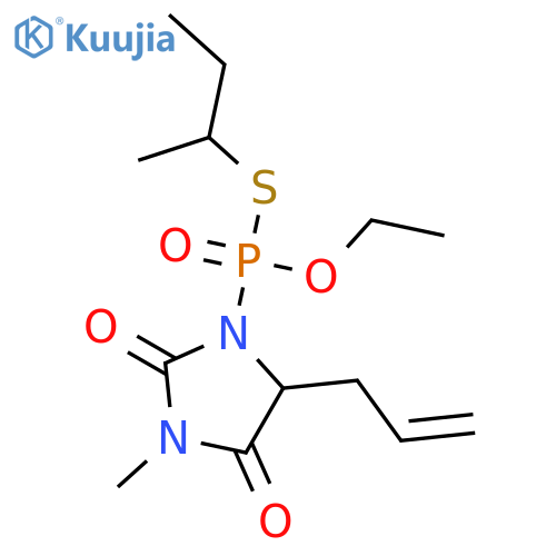 Phosphonothioic acid, [3-methyl-2,4-dioxo-5-(2-propenyl)-1-imidazolidinyl]-, O-ethyl S-(1-methylpropyl) ester structure
