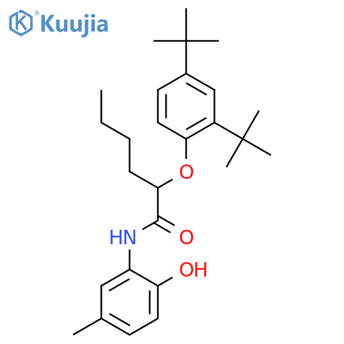 Hexanamide,2-[2,4-bis(1,1-dimethylethyl)phenoxy]-N-(2-hydroxy-5-methylphenyl)- structure