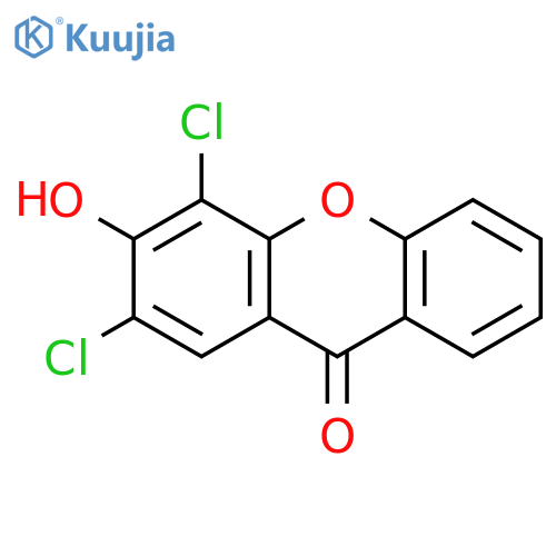9H-Xanthen-9-one, 2,4-dichloro-3-hydroxy- structure