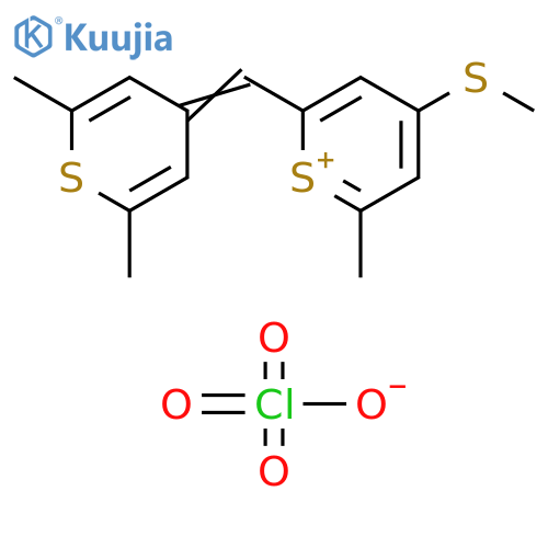Thiopyrylium,2-[(2,6-dimethyl-4H-thiopyran-4-ylidene)methyl]-6-methyl-4-(methylthio)-, perchlorate structure