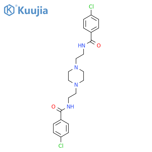 Benzamide, N,N'-(1,4-piperazinediyldi-2,1-ethanediyl)bis[4-chloro- structure
