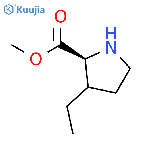 methyl 3-ethylpyrrolidine-2-carboxylate structure