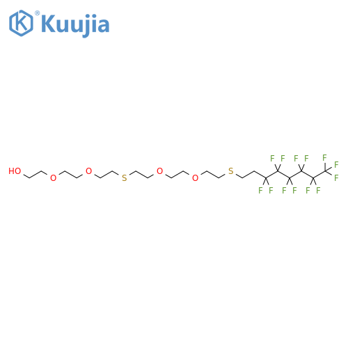 3,6,12,15-Tetraoxa-9,18-dithiahexacosan-1-ol,21,21,22,22,23,23,24,24,25,25,26,26,26-tridecafluoro- structure