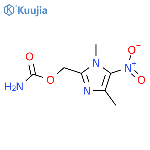 1H-Imidazole-2-methanol,1,4-dimethyl-5-nitro-, carbamate (ester) (9CI) structure