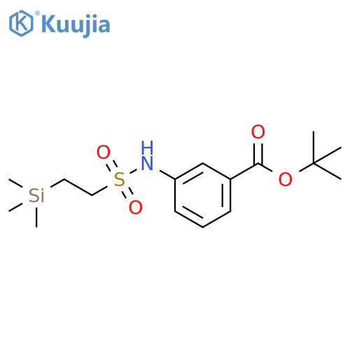 Benzoic acid, 3-[[[2-(trimethylsilyl)ethyl]sulfonyl]amino]-, 1,1-dimethylethyl ester structure
