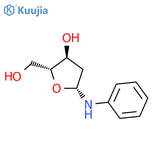 (2S,3R)-2-(hydroxymethyl)-5-(phenylamino)oxolan-3-ol structure