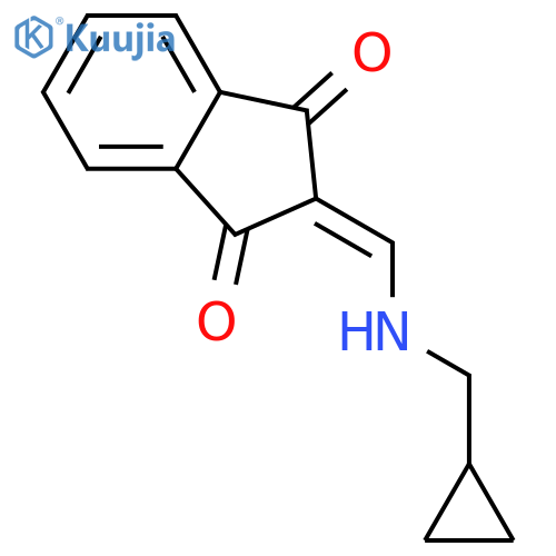 1H-Indene-1,3(2H)-dione,2-[[(cyclopropylmethyl)amino]methylene]- structure