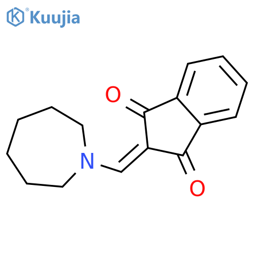 1H-Indene-1,3(2H)-dione,2-[(hexahydro-1H-azepin-1-yl)methylene]- structure