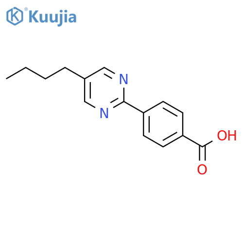 Benzoic acid, 4-(5-butyl-2-pyrimidinyl)- structure