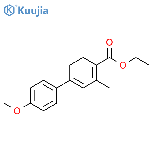 1,3-Cyclohexadiene-1-carboxylic acid, 4-(4-methoxyphenyl)-2-methyl-,ethyl ester structure