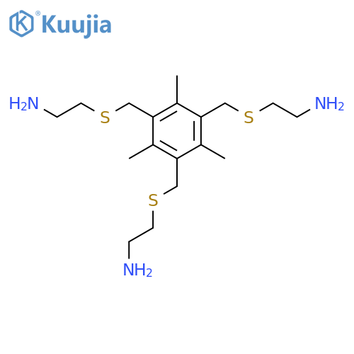 Ethanamine, 2,2',2''-[(2,4,6-trimethyl-1,3,5-benzenetriyl)tris(methylenethio)]tris- structure