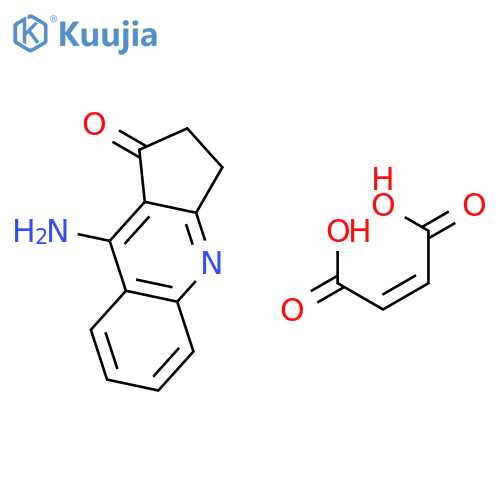 1H-Cyclopenta[b]quinolin-1-one, 9-amino-2,3-dihydro-, (2Z)-2-butenedioate (1:1) structure